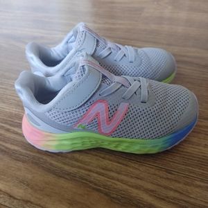 Rainbow/Gray New Balances 8 Toddler